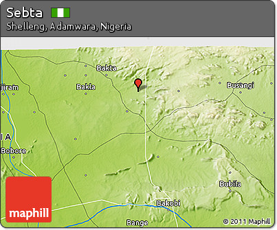 Physical 3D Map of Sebta