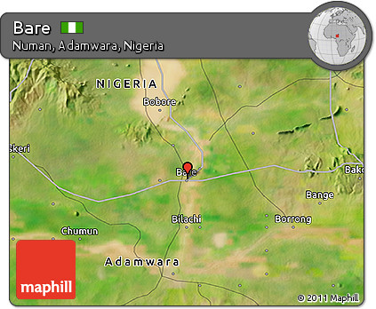 Satellite 3D Map of Bare