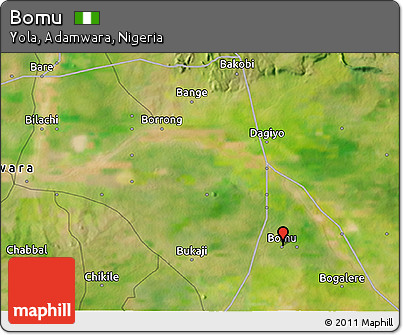 Satellite 3D Map of Bomu