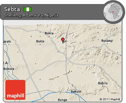 Shaded Relief 3D Map of Sebta