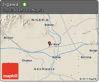 Shaded Relief 3D Map of Jigawa