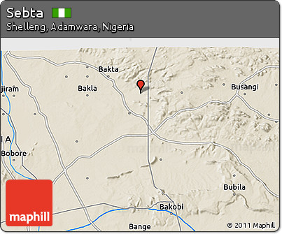 Shaded Relief 3D Map of Sebta