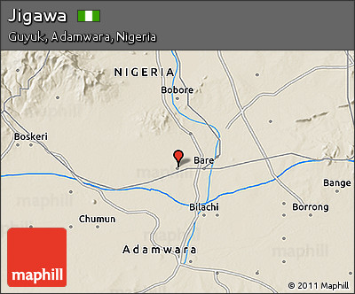 Shaded Relief 3D Map of Jigawa