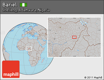 Gray Location Map of Bariel