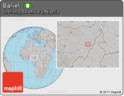 Gray Location Map of Bariel