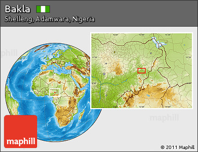 Physical Location Map of Bakla