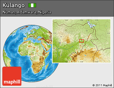 Physical Location Map of Kulango