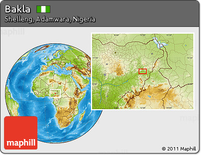 Physical Location Map of Bakla