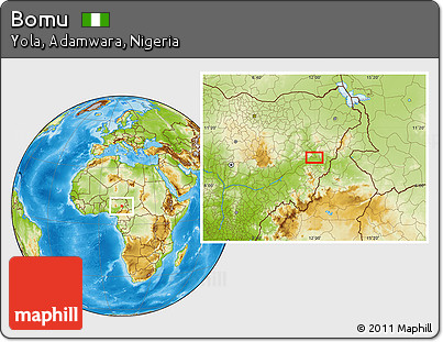 Physical Location Map of Bomu