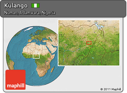 Satellite Location Map of Kulango