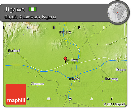 Physical Map of Jigawa