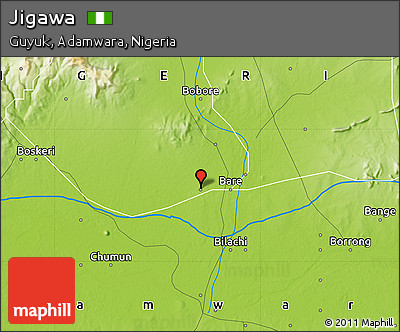 Physical Map of Jigawa