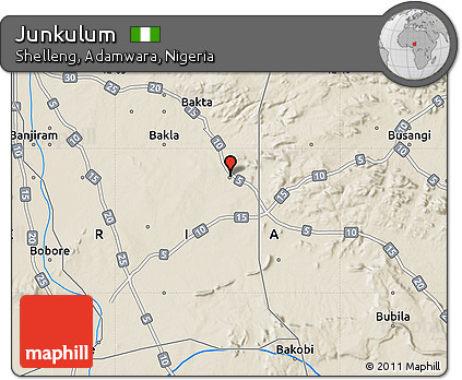 Shaded Relief Map of Junkulum
