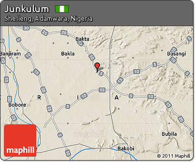 Shaded Relief Map of Junkulum