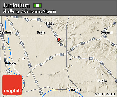 Shaded Relief Map of Junkulum