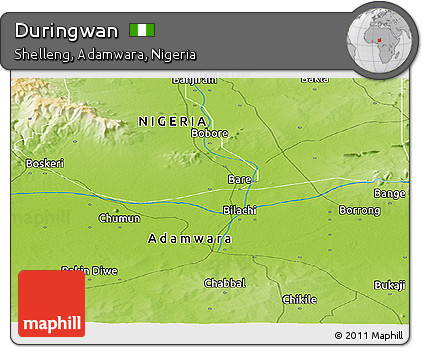 Physical Panoramic Map of Duringwan
