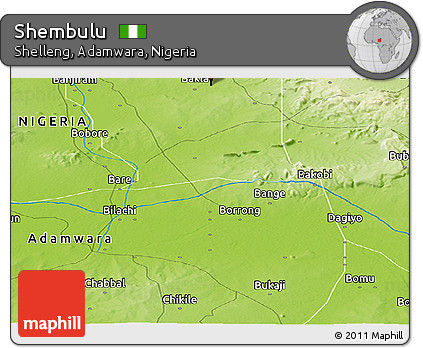 Physical Panoramic Map of Shembulu