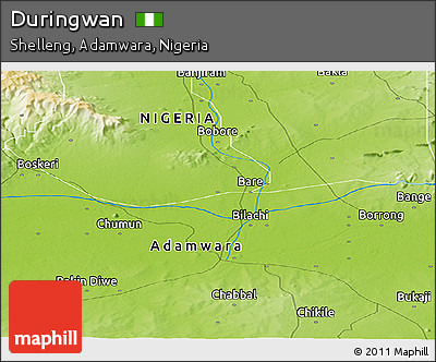 Physical Panoramic Map of Duringwan