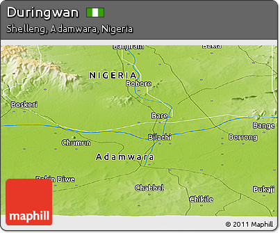 Physical Panoramic Map of Duringwan