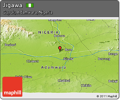Physical Panoramic Map of Jigawa