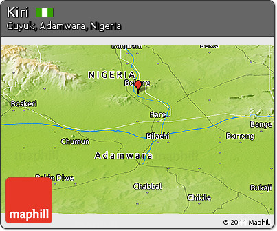Physical Panoramic Map of Kiri