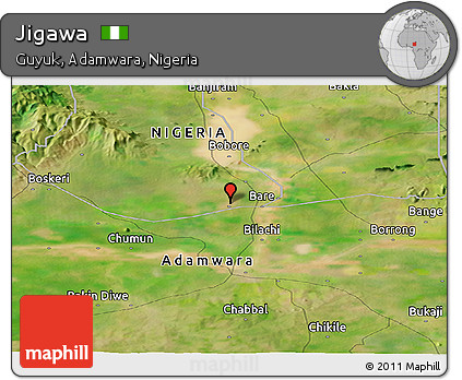 Satellite Panoramic Map of Jigawa