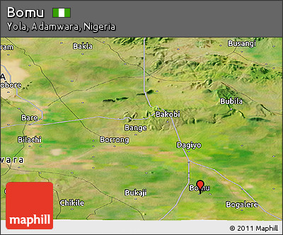 Satellite Panoramic Map of Bomu