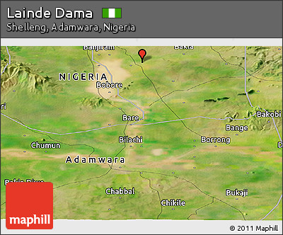 Satellite Panoramic Map of Lainde Dama