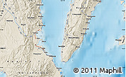 Shaded Relief Map of the area around 9° 36' 8" N, 123° 19' 29" E