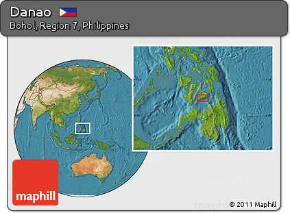 Satellite Location Map of Danao