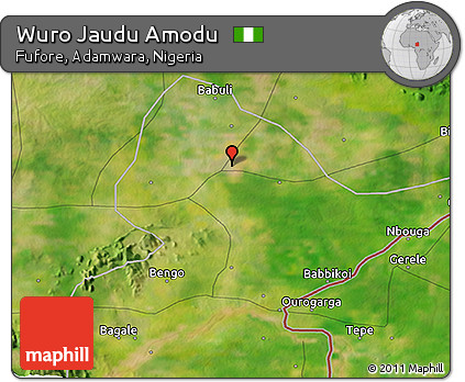 Satellite 3D Map of Wuro Jaudu Amodu