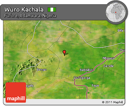 Satellite 3D Map of Wuro Kachala
