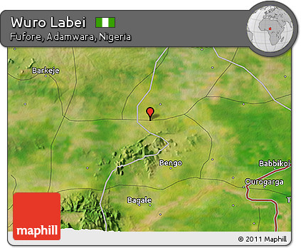 Satellite 3D Map of Wuro Labei