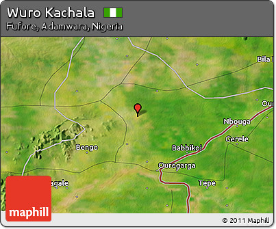 Satellite 3D Map of Wuro Kachala