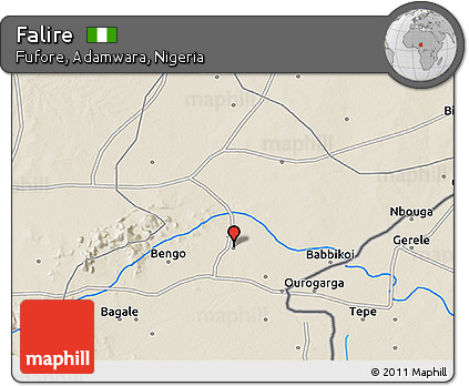 Shaded Relief 3D Map of Falire