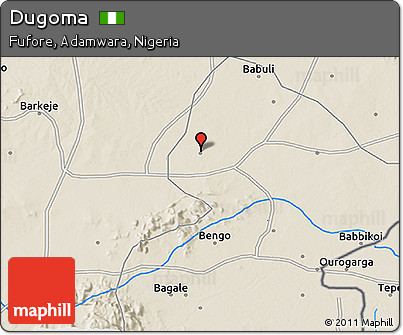 Shaded Relief 3D Map of Dugoma