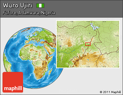 Physical Location Map of Wuro Ujiri