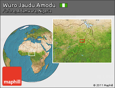 Satellite Location Map of Wuro Jaudu Amodu