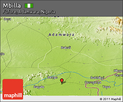 Physical Panoramic Map of Mbilla