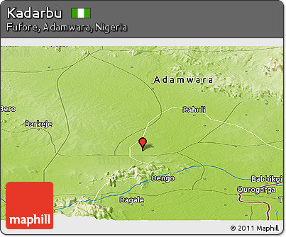 Physical Panoramic Map of Kadarbu