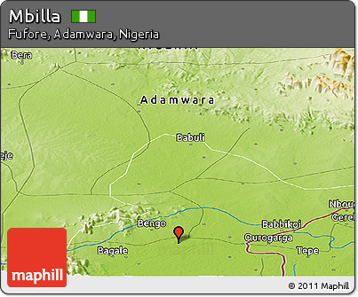 Physical Panoramic Map of Mbilla