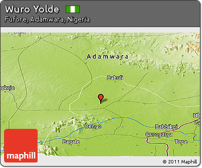 Physical Panoramic Map of Wuro Yolde