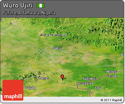 Satellite Panoramic Map of Wuro Ujiri