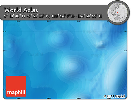 Political Map of the Area around 9° 36' 8" N, 134° 22' 30" E
