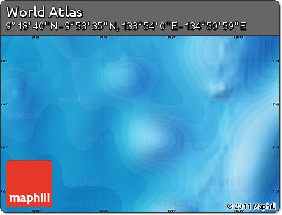 Political Map of the Area around 9° 36' 8" N, 134° 22' 30" E