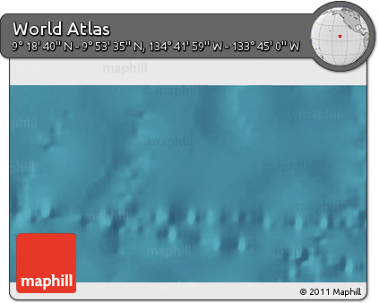Satellite 3D Map of the Area around 9° 36' 8" N, 134° 13' 29" W
