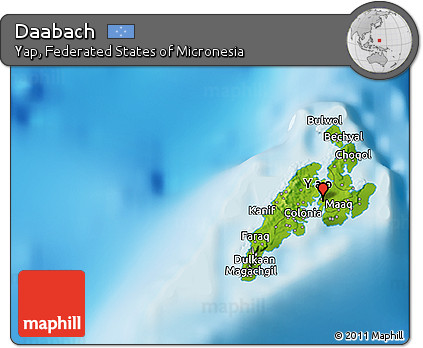 Physical 3D Map of Daabach