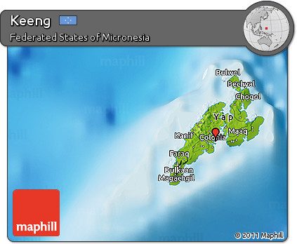 Physical 3D Map of Keeng