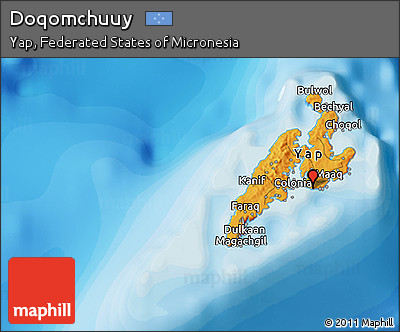 Political 3D Map of Doqomchuuy