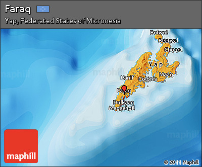 Political 3D Map of Faraq